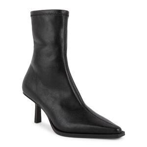 Steve Madden Women Brianne Kitten Heel Dress Boots Size US 6M Black Faux Leather